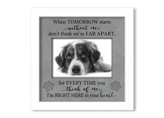 Pet Loss Picture Frame, Memorial Dog Frame, 8x8 Picture Frame MatboardMemories   