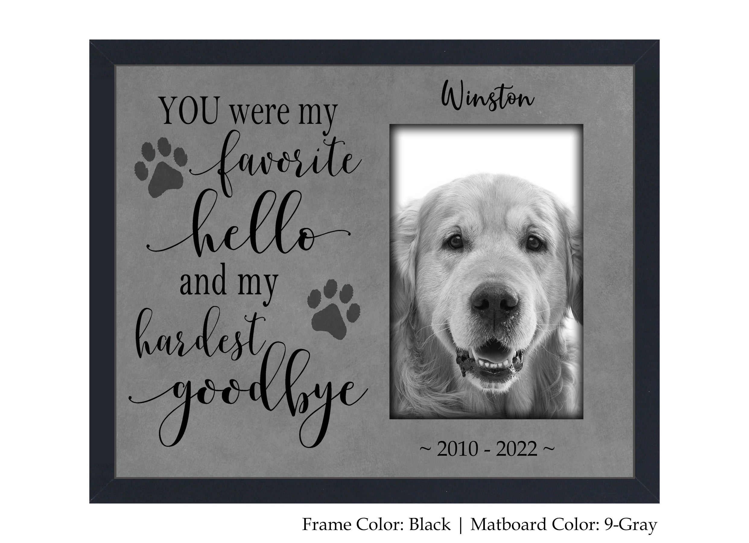 Personalized dog photo clearance frame