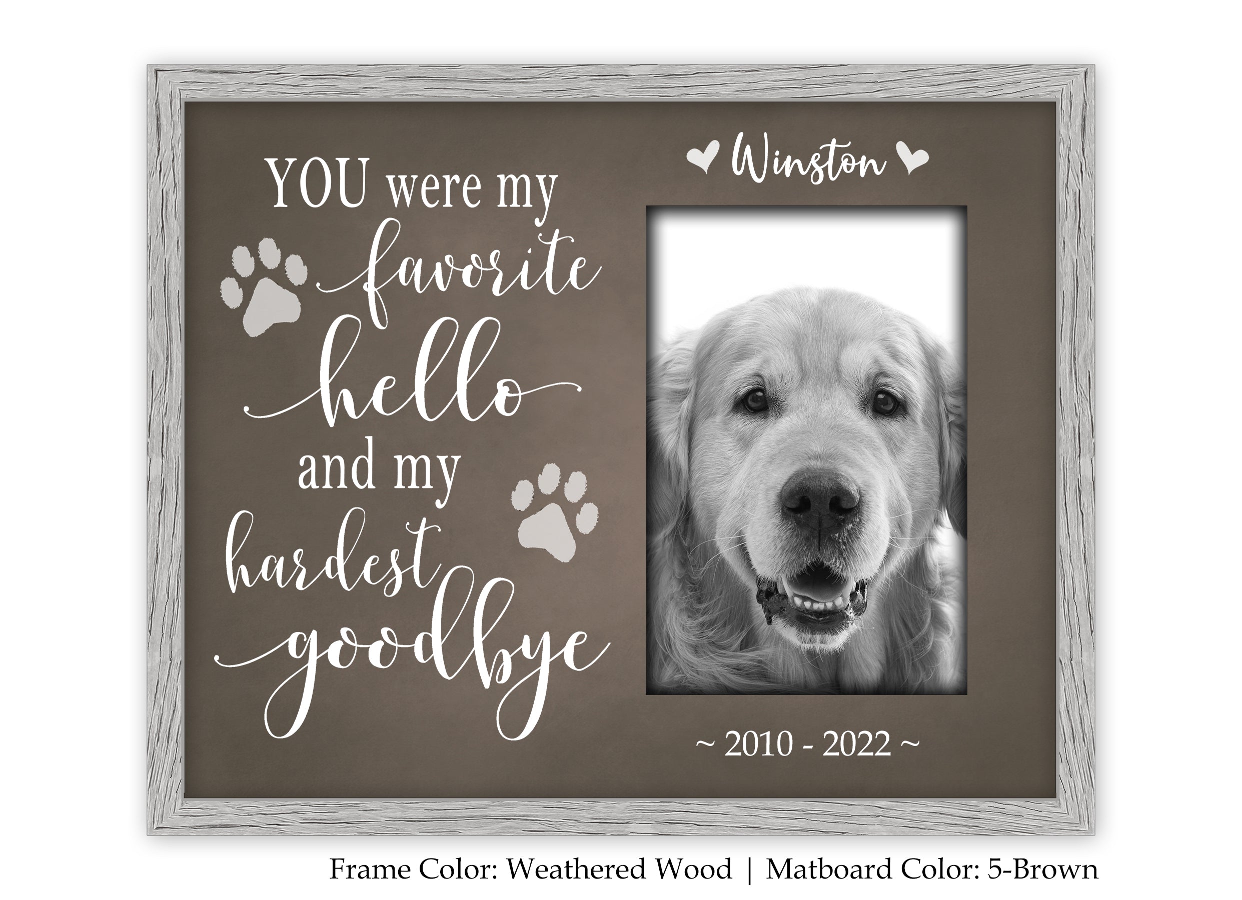 Pet memorial shop frame personalized