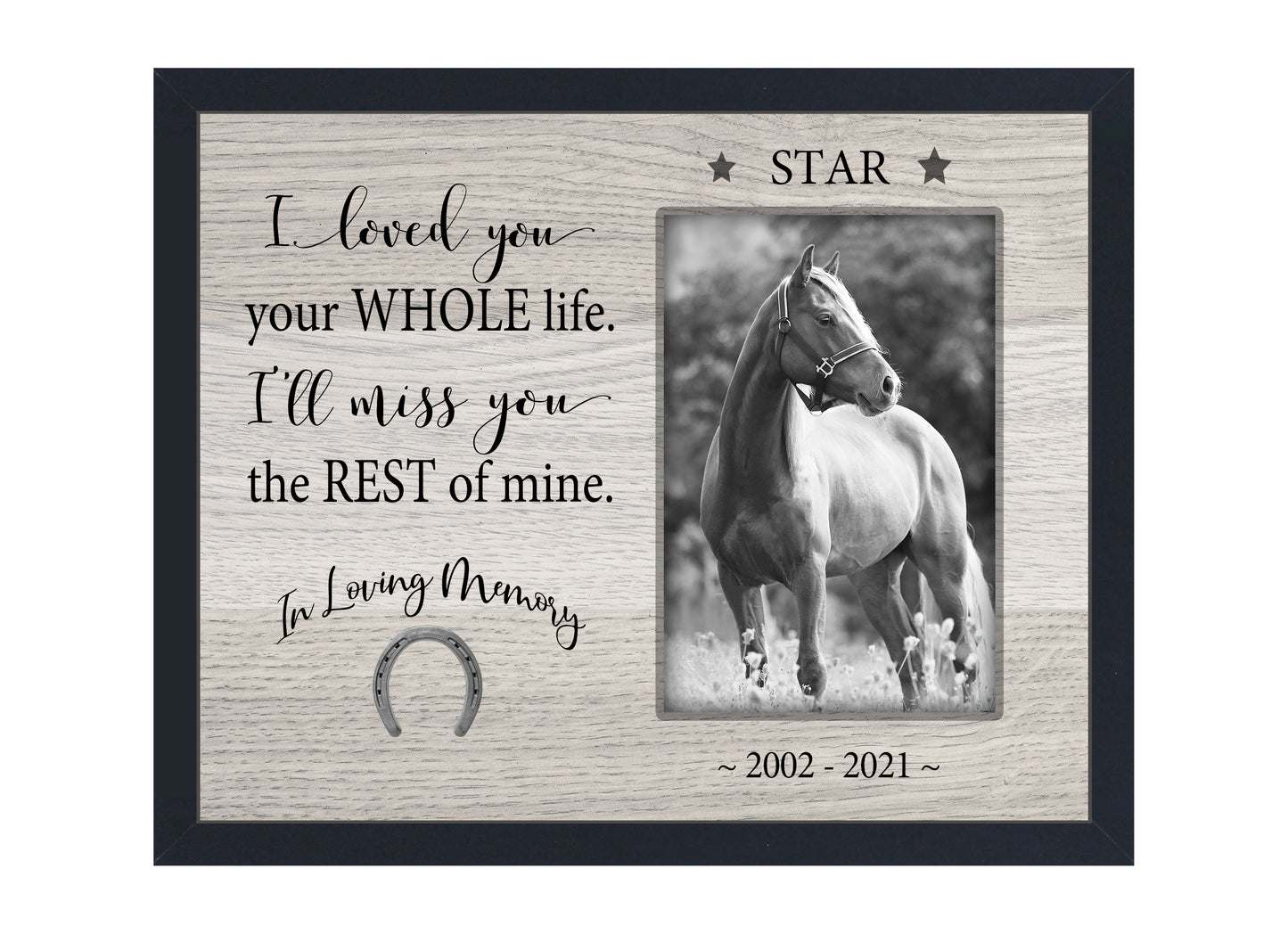 Horse Personalized Memorial Picture Frame 8x10 Picture Frame Matboard Memories   