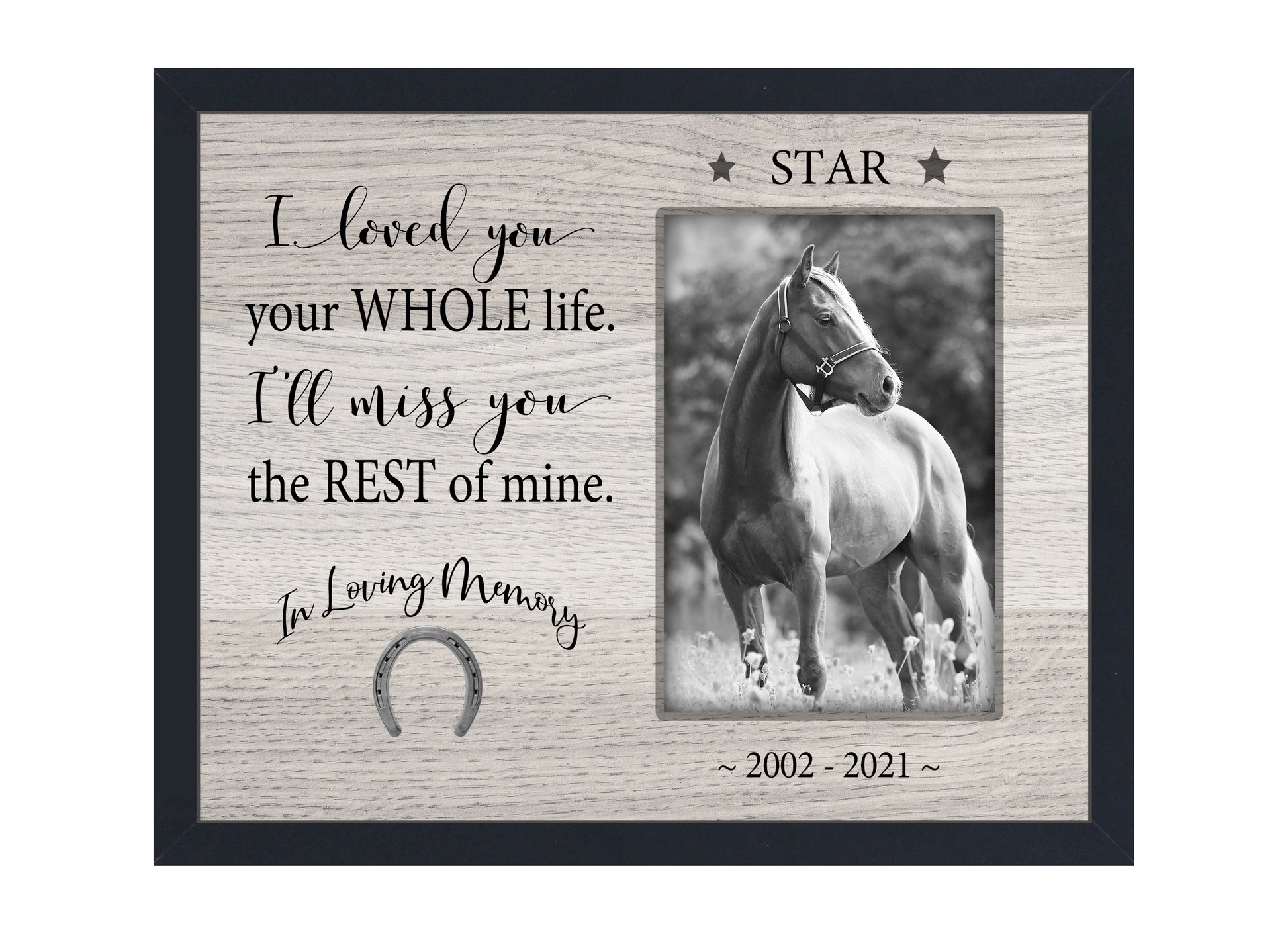 Horse Personalized Memorial Picture Frame 8x10 Picture Frame Matboard Memories   