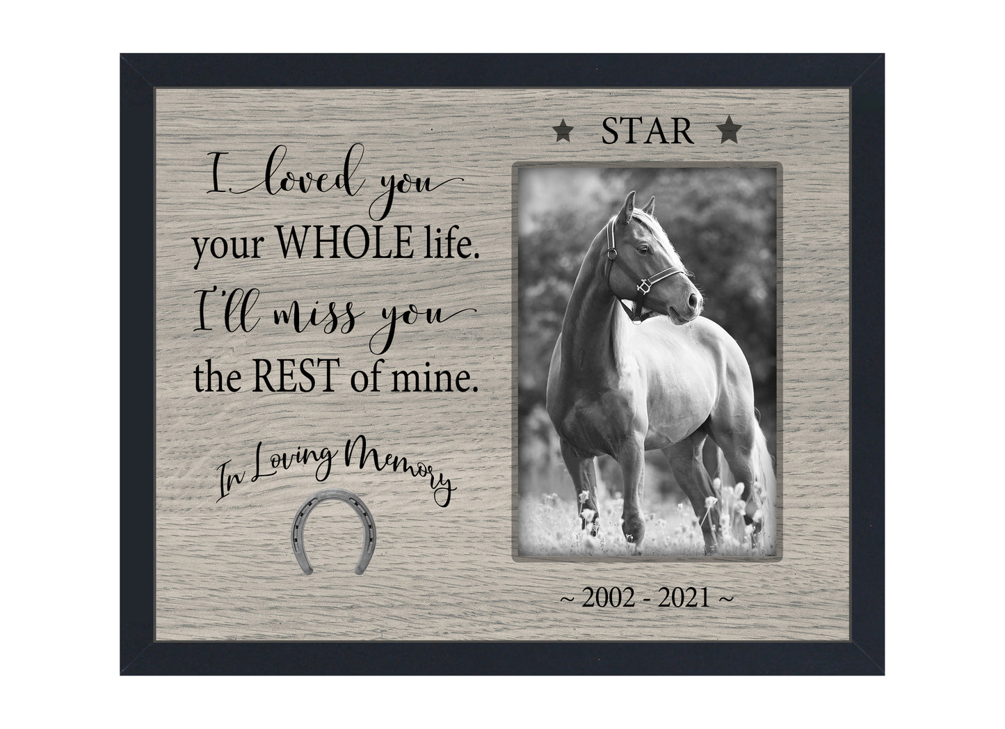 Horse Personalized Memorial Picture Frame 8x10 Picture Frame Matboard Memories   