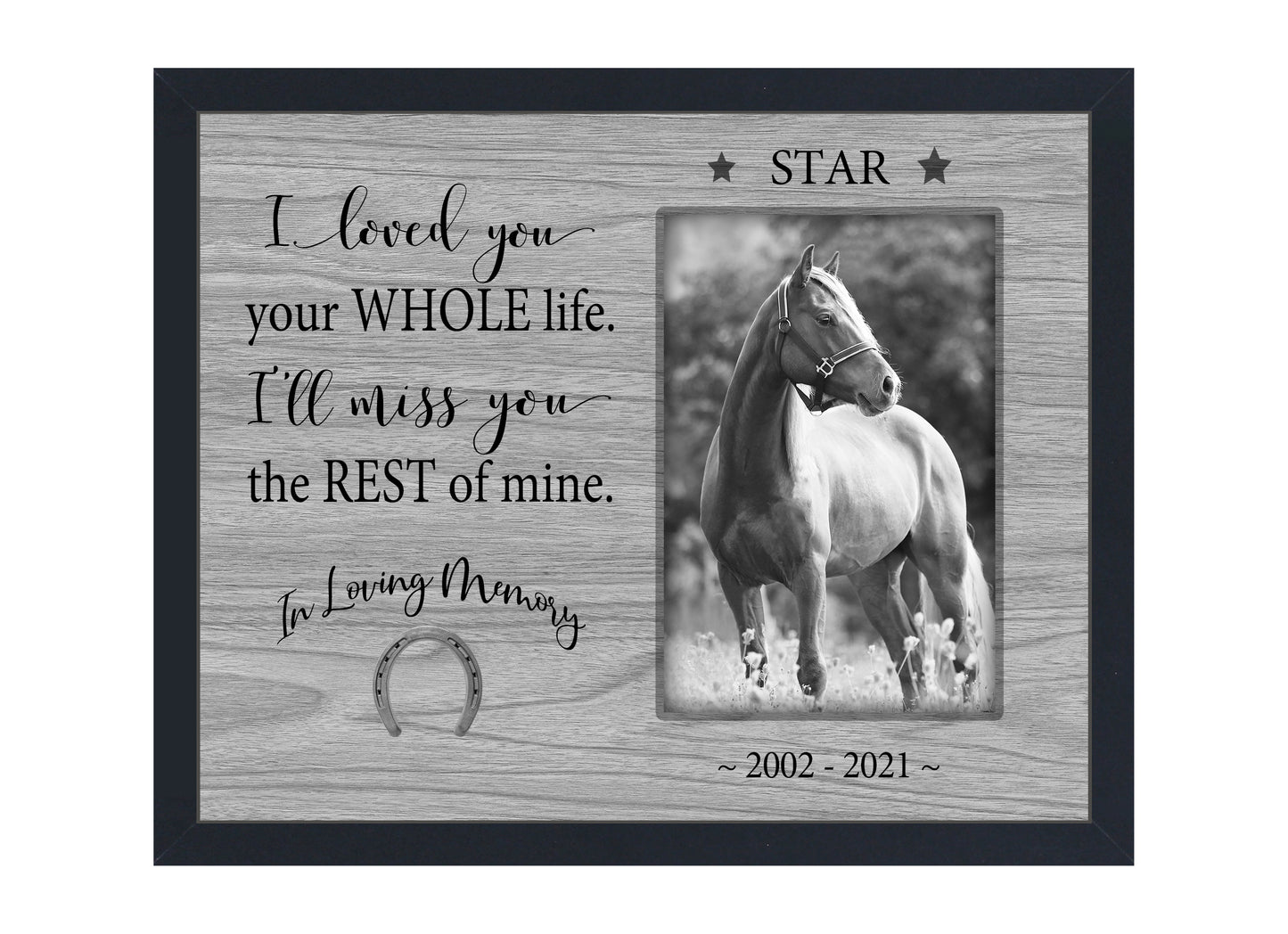 Horse Personalized Memorial Picture Frame 8x10 Picture Frame Matboard Memories   