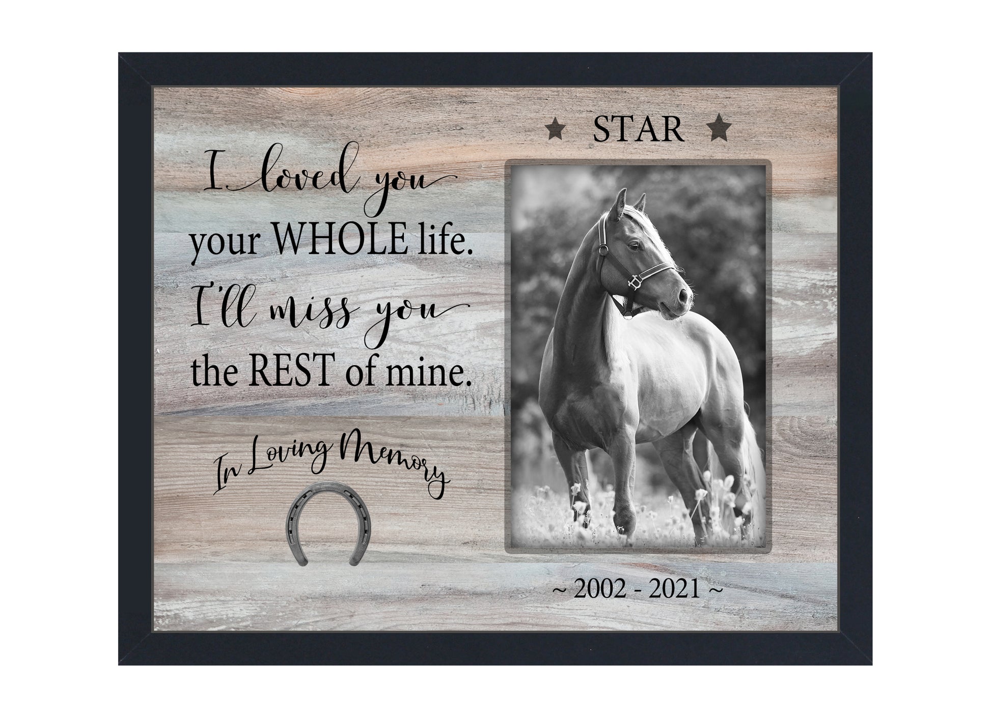 Horse Personalized Memorial Picture Frame 8x10 Picture Frame Matboard Memories   