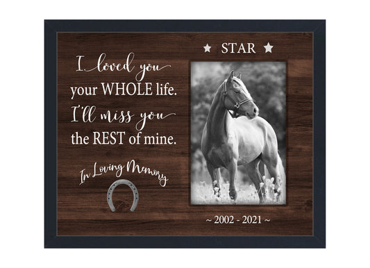 Horse Personalized Memorial Picture Frame 8x10 Picture Frame Matboard Memories   