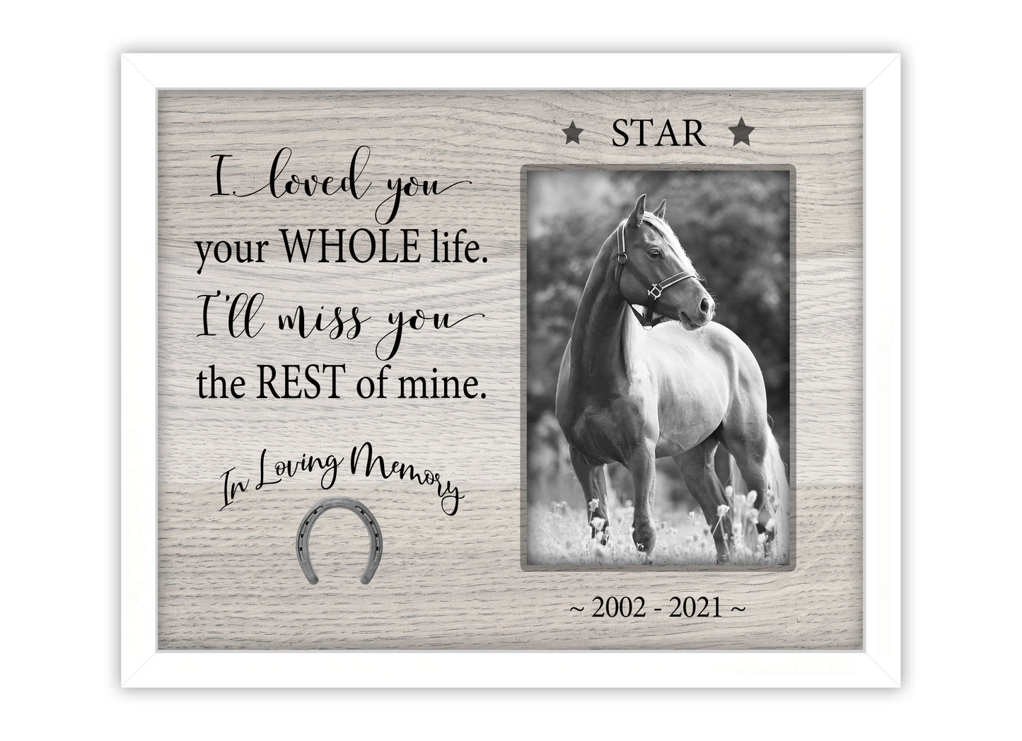 Horse Personalized Memorial Picture Frame 8x10 Picture Frame Matboard Memories   