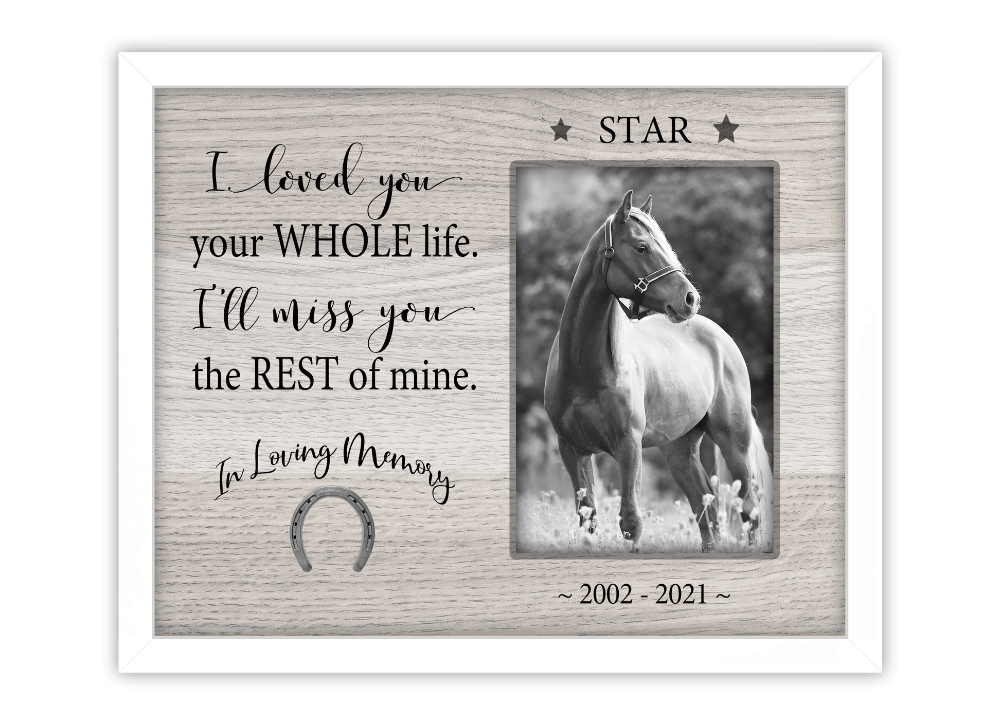 Horse Personalized Memorial Picture Frame 8x10 Picture Frame Matboard Memories   