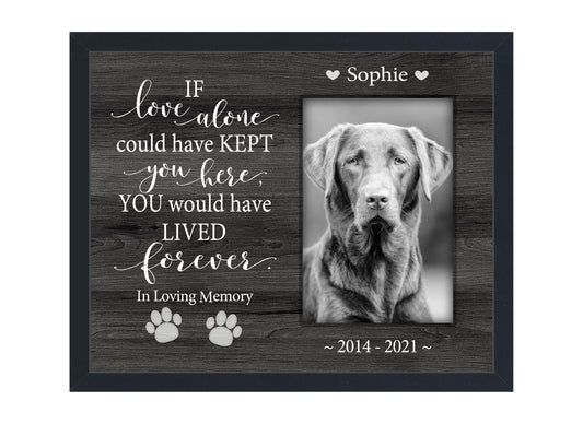 Personalized Custom Pet Loss Dog Cat Picture Frame, 8x10 Picture Frame Matboard Memories   
