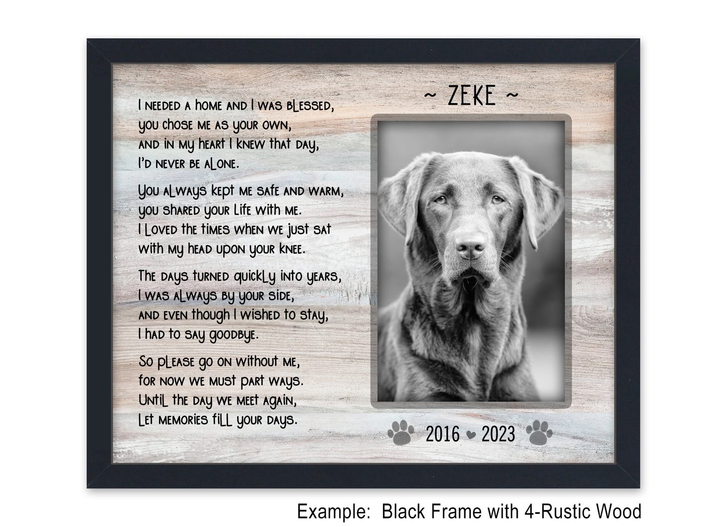 Dog Bereavement Picture Frame, Pet Loss Memorial Gift, 8x10 Picture Frame Matboard Memories   