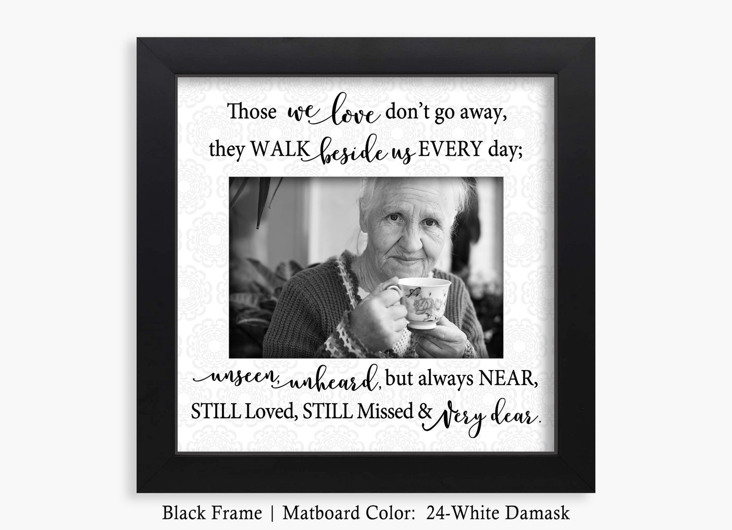 Loss of loved one bereavement picture frame, 8x8 Picture Frame MatboardMemories   