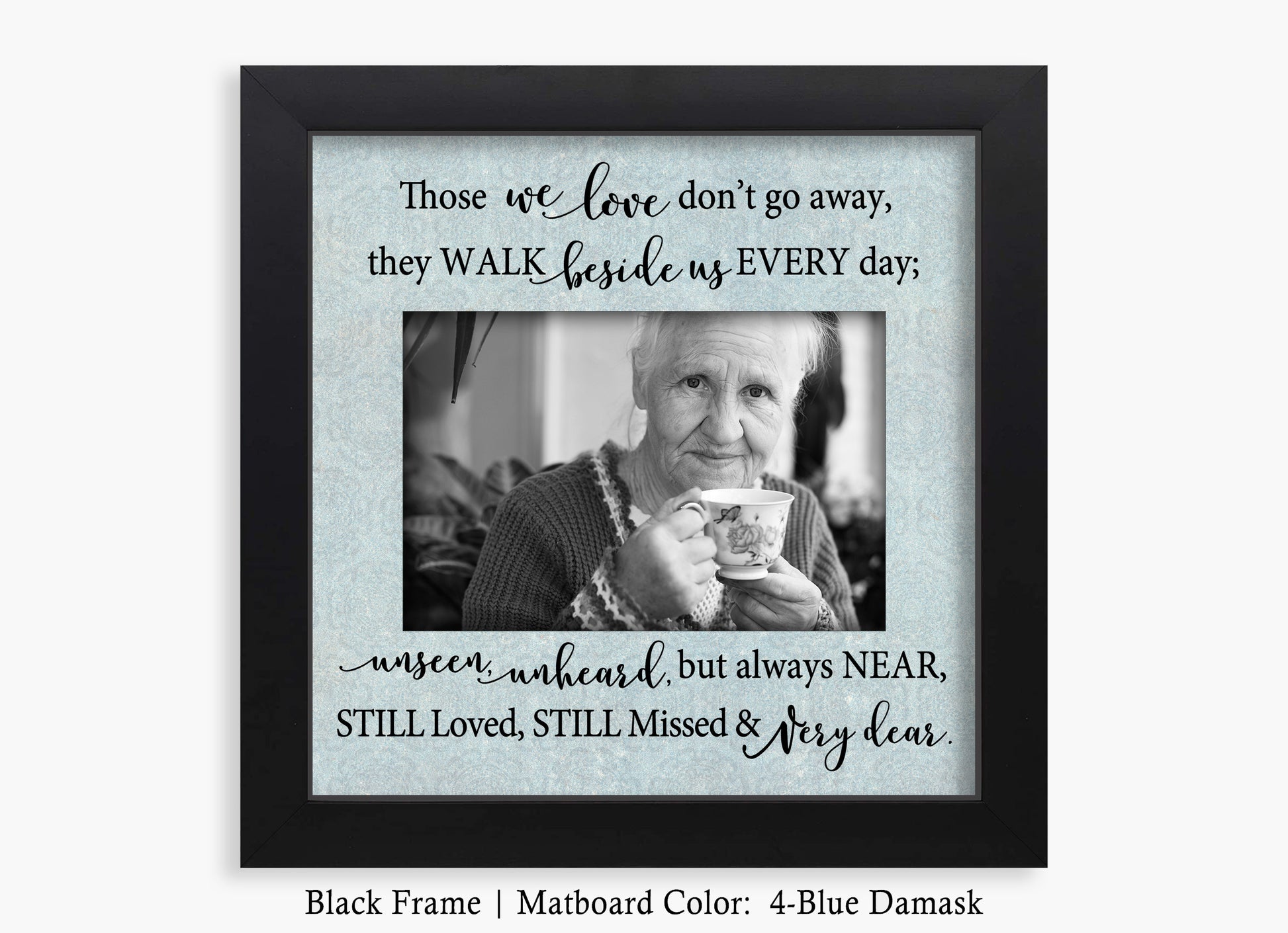 Loss of loved one bereavement picture frame, 8x8 Picture Frame MatboardMemories   