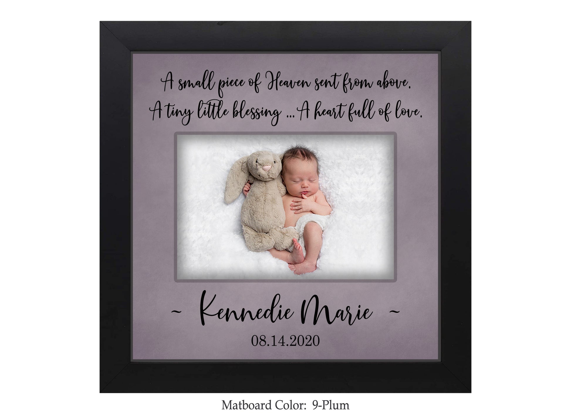 Baptism Gifts for Boys and Girls.  Personalized Newborn Baby Picture Frame, 8x8 Picture Frame MatboardMemories   