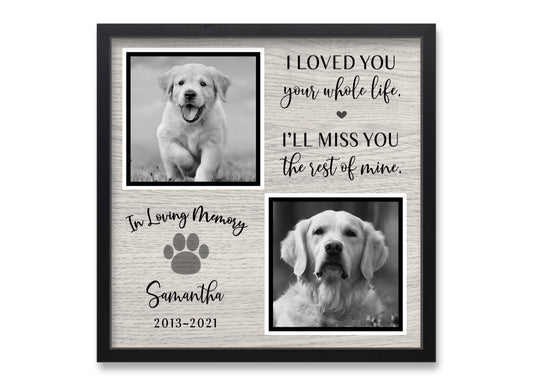 Dog Passing Away Memorial Frame, 10x10 Animals & Pet Supplies Matboard Memories Black Frame with Matboard - $37.25  